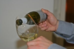 Pouring Wine Into Glass